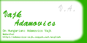 vajk adamovics business card